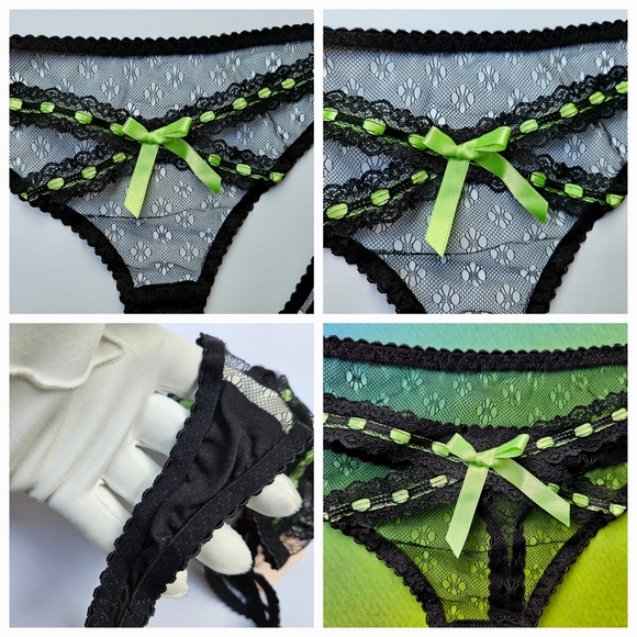 Agent Provocateur Black Green Knickers Forever Thong L Large - Picture 16 of 16
